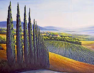 Tuscan Vista | acrylic/ canvas, 96x48inches