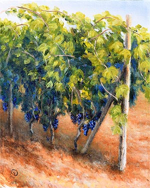 Sangiovese Vines | acrylic/ canvas, 8x10inches
